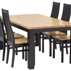 Veke Minea Lux 6-hengen Ruokailuryhmä, Musta/koivu -Veke Myymälä minea lux ruokailuryhma 1 6 musta koivu kuva1