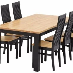 Veke Minea Lux 6-hengen Ruokailuryhmä, Musta/koivu -Veke Myymälä minea lux ruokailuryhma 1 6 musta koivu kuva3