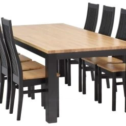 Veke Minea Lux 8-hengen Ruokailuryhmä, Musta/koivu 12 Veke Minea Lux 8-hengen Ruokailuryhmä, Musta/koivu -Veke Myymälä minea lux ruokailuryhma 1 8 musta koivu kuva1