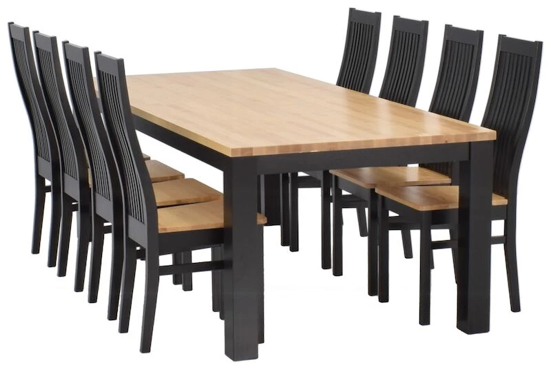 Veke Minea Lux 8-hengen Ruokailuryhmä, Musta/koivu 7 Veke Minea Lux 8-hengen Ruokailuryhmä, Musta/koivu - Image 5