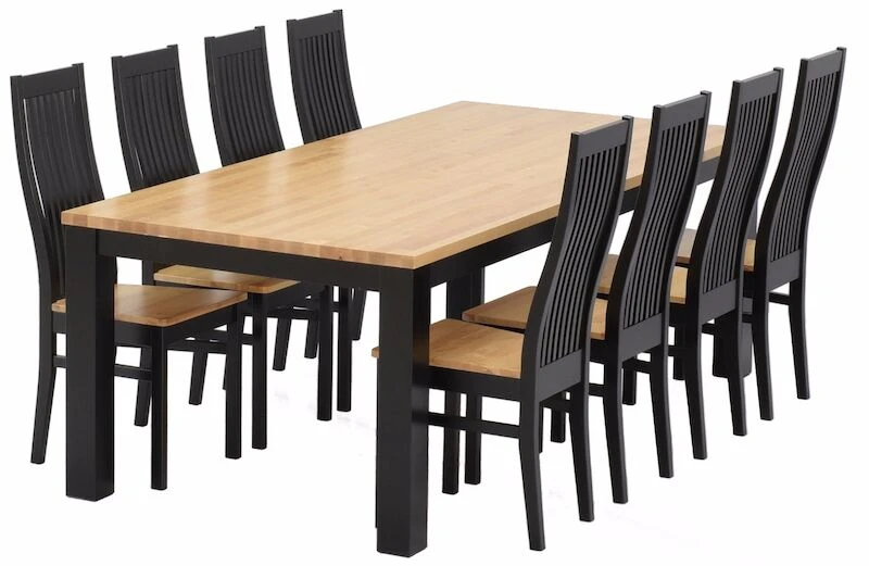 Veke Minea Lux 8-hengen Ruokailuryhmä, Musta/koivu 8 Veke Minea Lux 8-hengen Ruokailuryhmä, Musta/koivu - Image 6