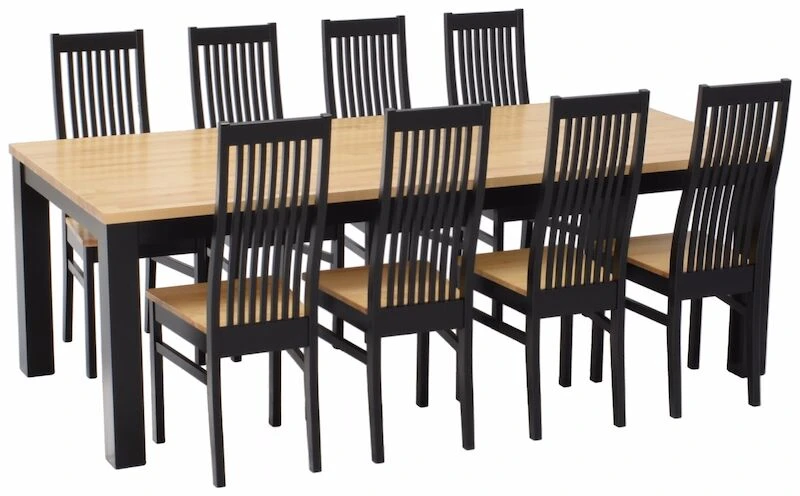 Veke Minea Lux 8-hengen Ruokailuryhmä, Musta/koivu 5 Veke Minea Lux 8-hengen Ruokailuryhmä, Musta/koivu - Image 3