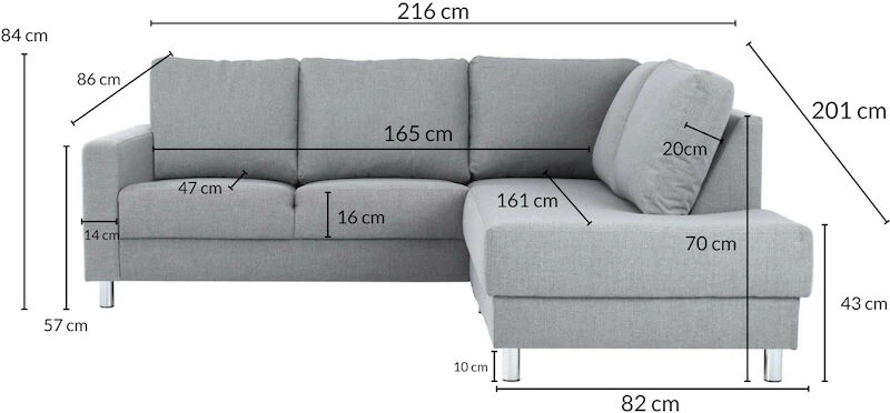 Veke Moda Avokulmasohva Vasen Tummanharmaa Inari 95 5 Veke Moda Avokulmasohva Vasen Tummanharmaa Inari 95 - Image 3