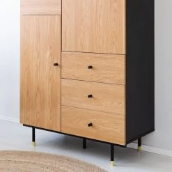 Veke Moda Kaappi 90x140 Musta/tammi -Veke Myymälä moda kaappi 90x140 musta tammi web 5