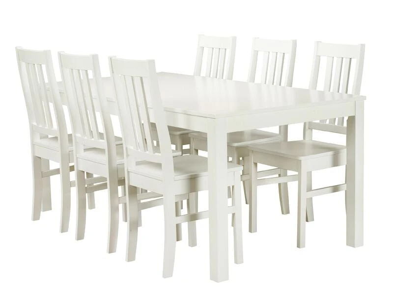 Veke Moona Jatkettava 6-hengen Ruokailuryhmä, Valkoinen/ Koivu 5 Veke Moona Jatkettava 6-hengen Ruokailuryhmä, Valkoinen/ Koivu - Image 3