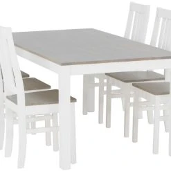 Veke Moona 6-hengen Ruokailuryhmä Valkoinen/harmaa -Veke Myymälä moona ruokailuryhma 6 hengen valkoinen harmaa 04