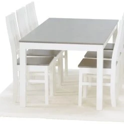 Veke Moona 6-hengen Ruokailuryhmä Valkoinen/harmaa