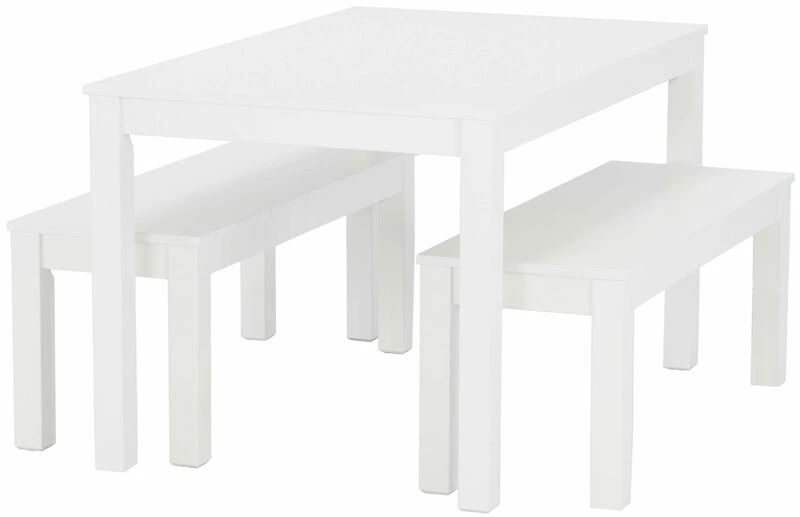 Veke Moona Ruokailuryhmä Penkeillä 4-hengen, Valkoinen 3 Veke Moona Ruokailuryhmä Penkeillä 4-hengen, Valkoinen