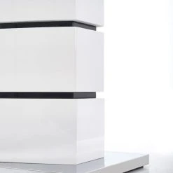 Halmar Nobel Jatkettava Ruokapöytä 160-200x90 Cm Kiiltävä Valkoinen -Veke Myymälä nobel ruokap yd n jalka veke