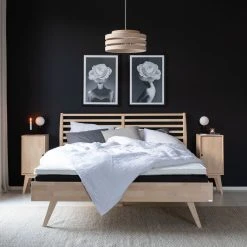 Kiteen Notte Sänky 160x200 Cm Koivu/lakattu