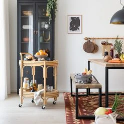 Veke Poimu Tarjoiluvaunu Luonnonväri -Veke Myymälä poimu tarjoiluvaunu 70x40 cm web 7