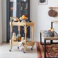 Veke Poimu Tarjoiluvaunu Luonnonväri -Veke Myymälä poimu tarjoiluvaunu 70x40 cm web 8