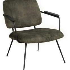 Rowico Prescott Lounge Tuoli Vihreä Sametti/musta Metalli