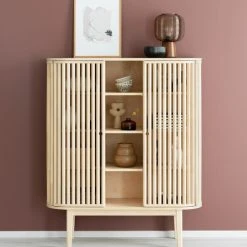 Veke Rima Kaappi Avohyllyllä Lakattu Koivu