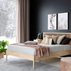 Veke Rima Sänky 160x200 Cm Koivu Luonnonväri -Veke Myymälä rima sanky 160x200cm web 10