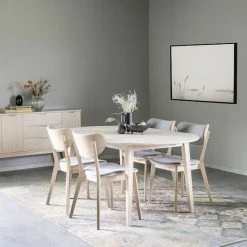 Rowico Filippa-Kato Ovaali 4-hengen Ruokailuryhmä Valkoöljytty Tammi/valkolakatt -Veke Myymälä rowico 4filippakato valkooljyttytammi lakharmaa4