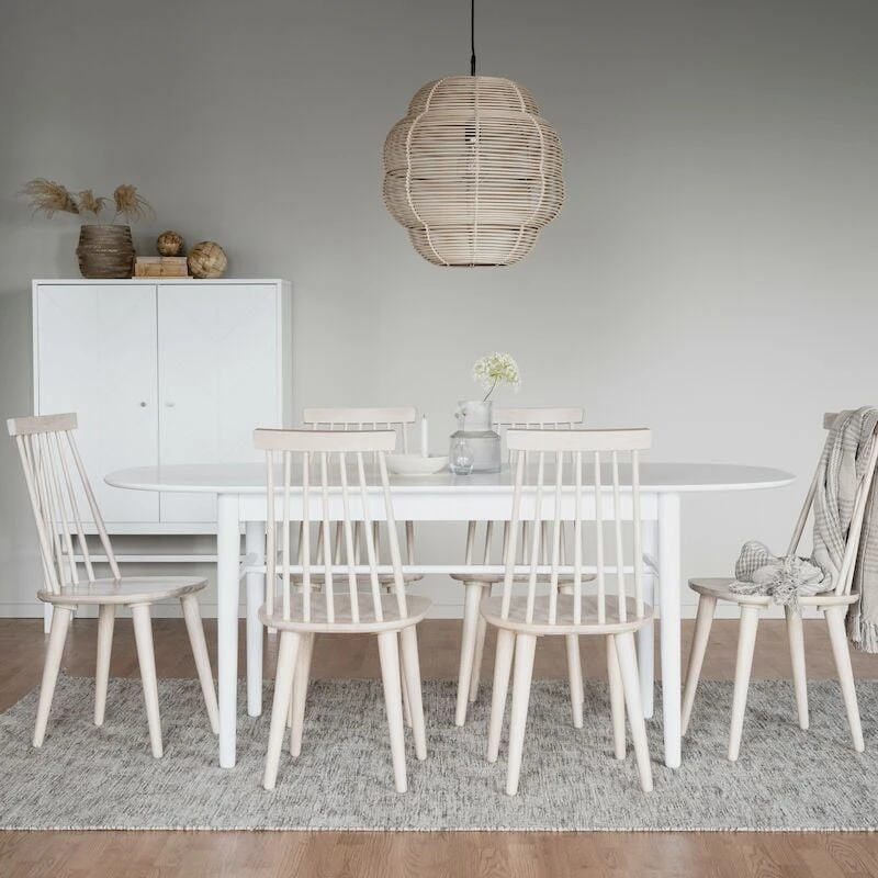 Rowico Akita Ruokapöytä Ovaali 190 Cm Valkoinen Saarniviilu 4 Rowico Akita Ruokapöytä Ovaali 190 Cm Valkoinen Saarniviilu - Image 2