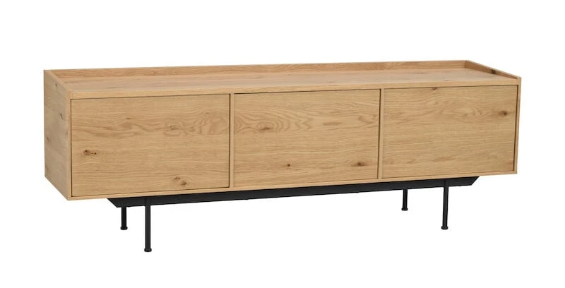Rowico Brewerton Tv-taso 160x40x56 Cm Tammi/musta 5 Rowico Brewerton Tv-taso 160x40x56 Cm Tammi/musta - Image 3