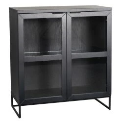 Rowico Everett Vitriini 95x41x105 Cm Valkopesty Tammi