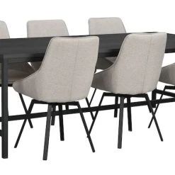 Rowico Everett Ruokapöytä 220x100 Cm Musta -Veke Myymälä rowico everett ruokapoyta 220x100cm musta 1