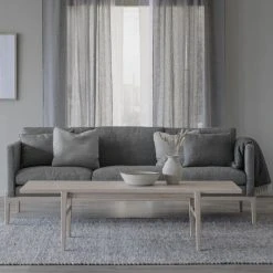 Rowico Ness 3-istuttava Sohva Tumman Harmaa, Valkopestyt Tammijalat -Veke Myymälä rowico ness tummanharmaasohva valkopestytammisohvapoyta