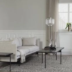 Rowico Shelton Sohvapöytä 95x50 Cm öljytty Ruskea, Mustat Metallijalat -Veke Myymälä rowico shelton ruskeaoljytty sohvapoydat beigesohva 2