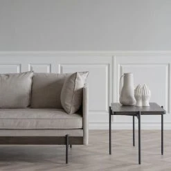 Rowico Shelton Sohvapöytä 95x50 Cm öljytty Ruskea, Mustat Metallijalat -Veke Myymälä rowico shelton ruskeaoljytty sohvapoyta95 sohva beige 1