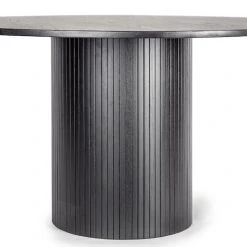 Veke Korpi Pyöreä Ruokapöytä 130 Cm Musta Petsattu Viilu -Veke Myymälä ruokapoyta 130 cm musta petsattu