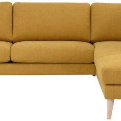 Veke Saarni Avokulmasohva Oikea Sinapinkeltainen Thomas 09, Jalat RI-18 Valkoinen ölj -Veke Myymälä saarni avokulmasohva sinapinkeltainenO1