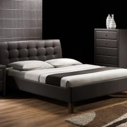 Halmar Samara Sängynrunko 160x200cm Musta Keinonahka -Veke Myymälä samara web kalustekauppa