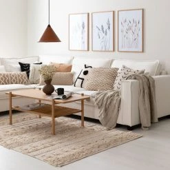 Hübsch Acorn Sohvapöytä 120x57 Cm, Tammi -Veke Myymälä sato puuvillamatto web 6