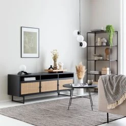 House Nordic Vita Avohylly Musta, Tammihyllyillä 80x36x170 Cm 12 House Nordic Vita Avohylly Musta, Tammihyllyillä 80x36x170 Cm -Veke Myymälä savanni tv taso 165cm web 18 1