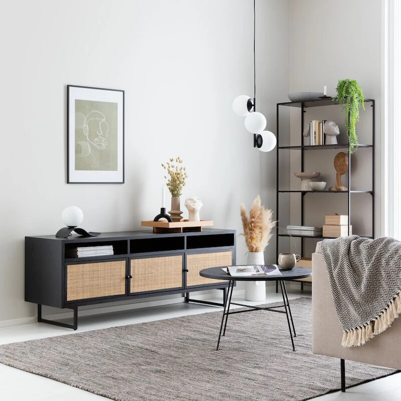 House Nordic Vita Avohylly Musta, Tammihyllyillä 80x36x170 Cm 7 House Nordic Vita Avohylly Musta, Tammihyllyillä 80x36x170 Cm - Image 5