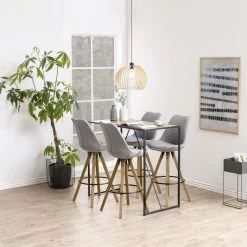 Ei Brändiä Seaford Baaripöytä 120x60 Cm Tammi/musta -Veke Myymälä seaford baaripoyta 120x60cm tammi musta 3