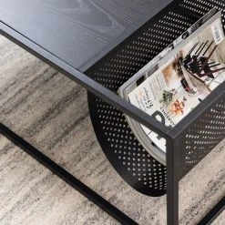 Ei Brändiä Seaford Sohvapöytä 110x60 Cm Tuhka/musta -Veke Myymälä seaford sohvapoyta 110x60cm tuhka musta 5