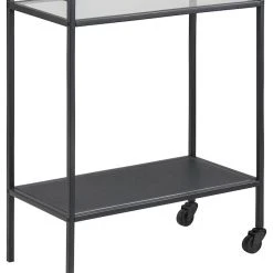 Ei Brändiä Seaford Tarjoiluvaunu 60x35 Cm Lasi/musta -Veke Myymälä seaford tarjoiluvaunu 60x35cm lasi musta 5