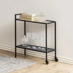 Ei Brändiä Seaford Tarjoiluvaunu 60x35 Cm Lasi/musta -Veke Myymälä seaford tarjoiluvaunu 60x35cm lasi musta 7