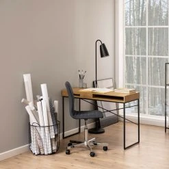 Ei Brändiä Seaford Työpöytä 110x45 Cm Villitammi/musta 11 Ei Brändiä Seaford Työpöytä 110x45 Cm Villitammi/musta -Veke Myymälä seaford tyopoyta 110x45cm villiammi musta 7