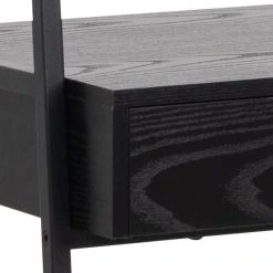 Ei Brändiä Seaford Työpöytä Hyllyillä Tuhka/musta