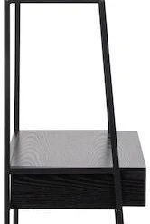 Ei Brändiä Seaford Työpöytä Hyllyillä Tuhka/musta -Veke Myymälä seaford tyopoyta hyllyilla tuhka musta 2