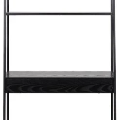 Ei Brändiä Seaford Työpöytä Hyllyillä Tuhka/musta -Veke Myymälä seaford tyopoyta hyllyilla tuhka musta 3