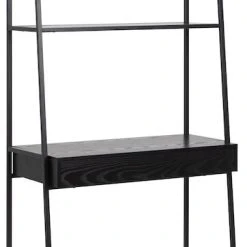 Ei Brändiä Seaford Työpöytä Hyllyillä Tuhka/musta -Veke Myymälä seaford tyopoyta hyllyilla tuhka musta 6