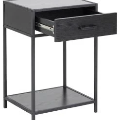 Ei Brändiä Seaford Yöpöytä 42x35 Cm Tuhka/musta -Veke Myymälä seaford yopoyta 42x35cm tummanharmaa musta 1