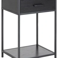 Ei Brändiä Seaford Yöpöytä 42x35 Cm Tuhka/musta -Veke Myymälä seaford yopoyta 42x35cm tummanharmaa musta 3