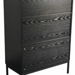 Tenstar Siera Korkea Kaappi 80x40x120 Cm Musta -Veke Myymälä siera ovikaappi korkea musta1