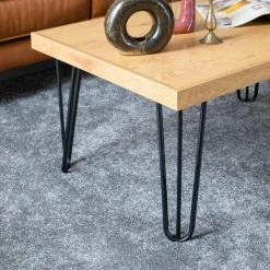 Veke Silmu Sohvapöytä 90x60 Cm Luonnonväri/musta