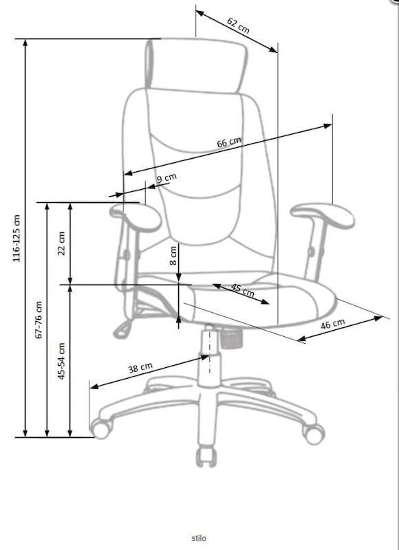 Halmar Stilo Työtuoli Musta 5 Halmar Stilo Työtuoli Musta - Image 3