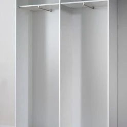 Hiipakka Stina Liukuovikomero 120 Cm Valkoinen/hopeajalava -Veke Myymälä stina likuovikomero1 1