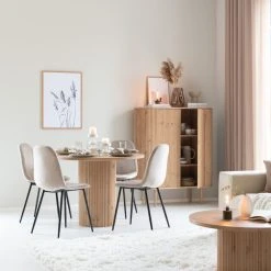 Veke Taimi Pyöreä Ruokapöytä Ø100 Cm Hiekka -Veke Myymälä taimi pyorea ruokapoyta 100 cm hiekka web 6