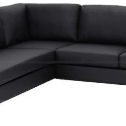 Veke Toronto Avokulmasohva Vasen Musta Madryt Noir 910 PU-keinonahka, L1-metallijalat -Veke Myymälä toronto avokulmasohva musta keinonahka vasen 4